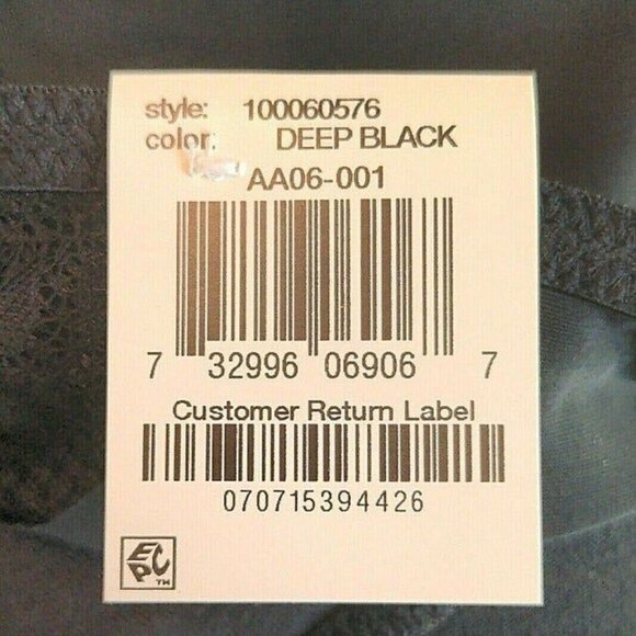 INC International Concepts Womens Thong Bikini Panty Deep Black Plus Size 1X NEW - Picture 8 of 10